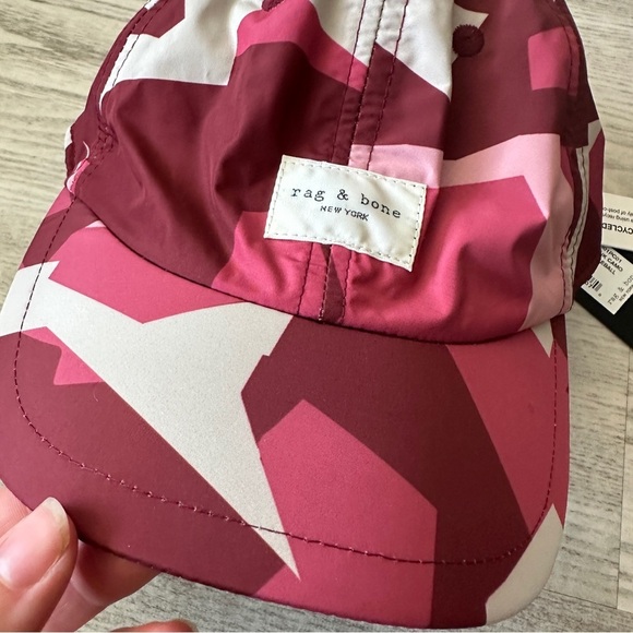 NWT Rag & Bone Burgundy and Pink Camo Active Baseball Cap main image 6